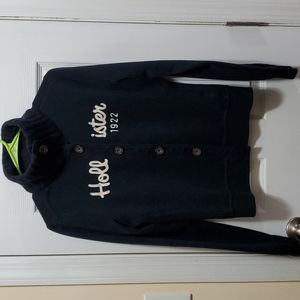 Hollister button front black jacket